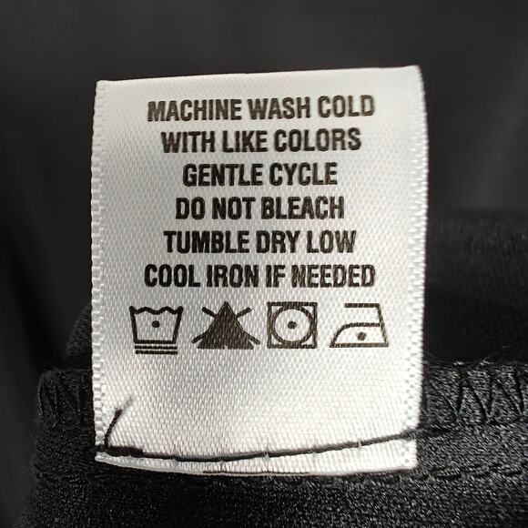 MSK Black Long Sleeve Sheer Slouchy Mini Dress Size L NEW - Picture 7 of 8